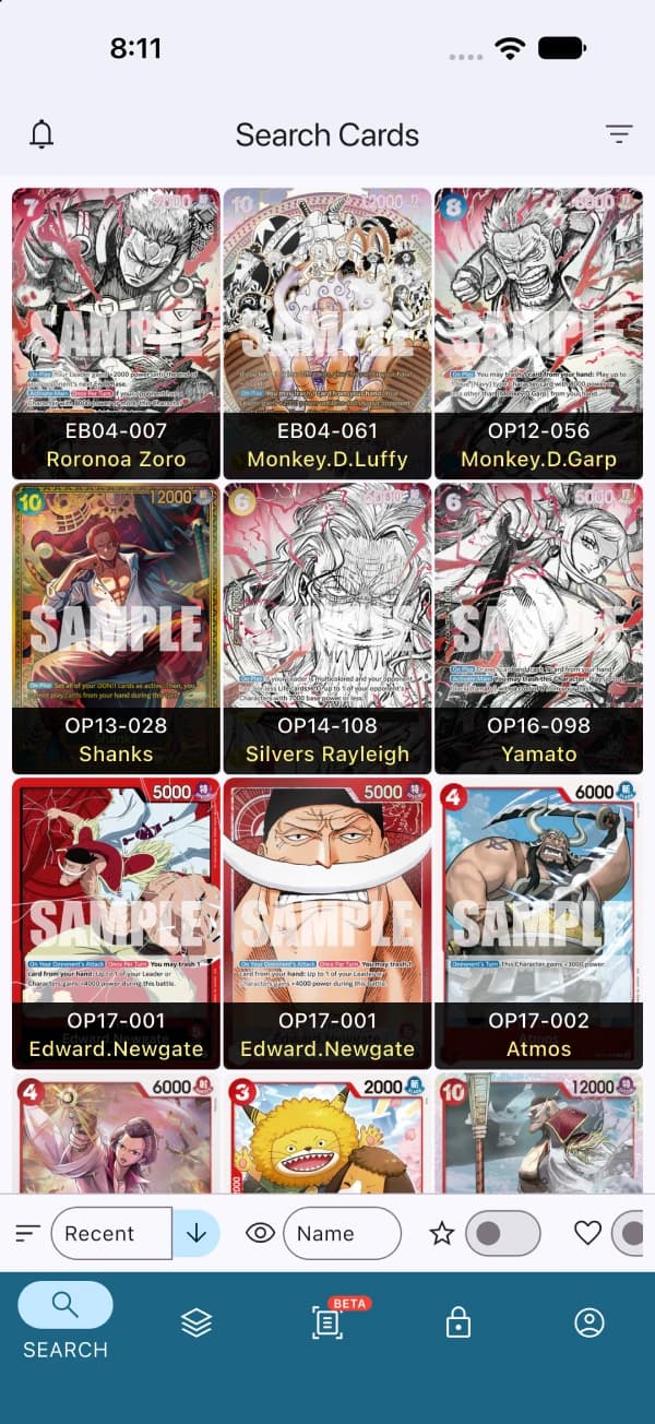 OP TCG Dex Search