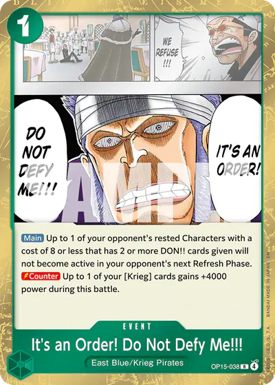 It's an Order! Do Not Defy Me!!!