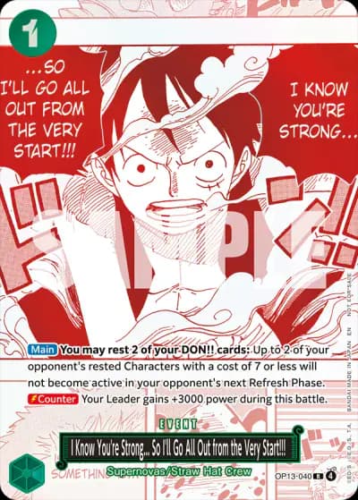 I Know You're Strong... So I'll Go All Out from the Very Start!!!